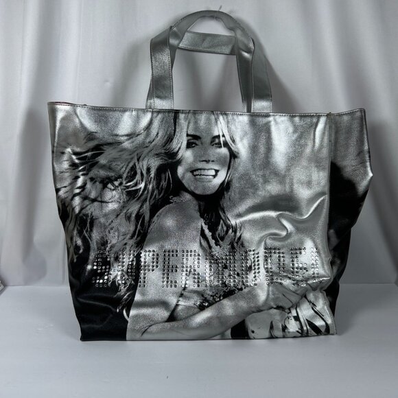 Victoria's Secret VS Y2K Heidi Klum Supermodel Limited Edition Silver Tote READ - Picture 1 of 12